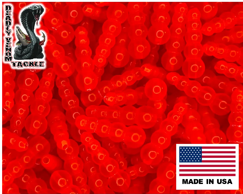 heavy-duty trolling rods for big game FLAME RED STACK BEADS 10 Pcs