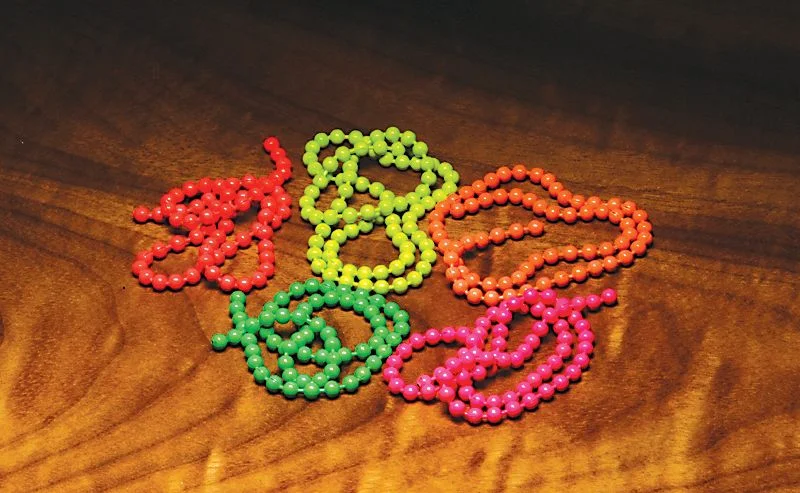 braided fishing line with color change FLOURESCENT BEAD CHAIN EYES