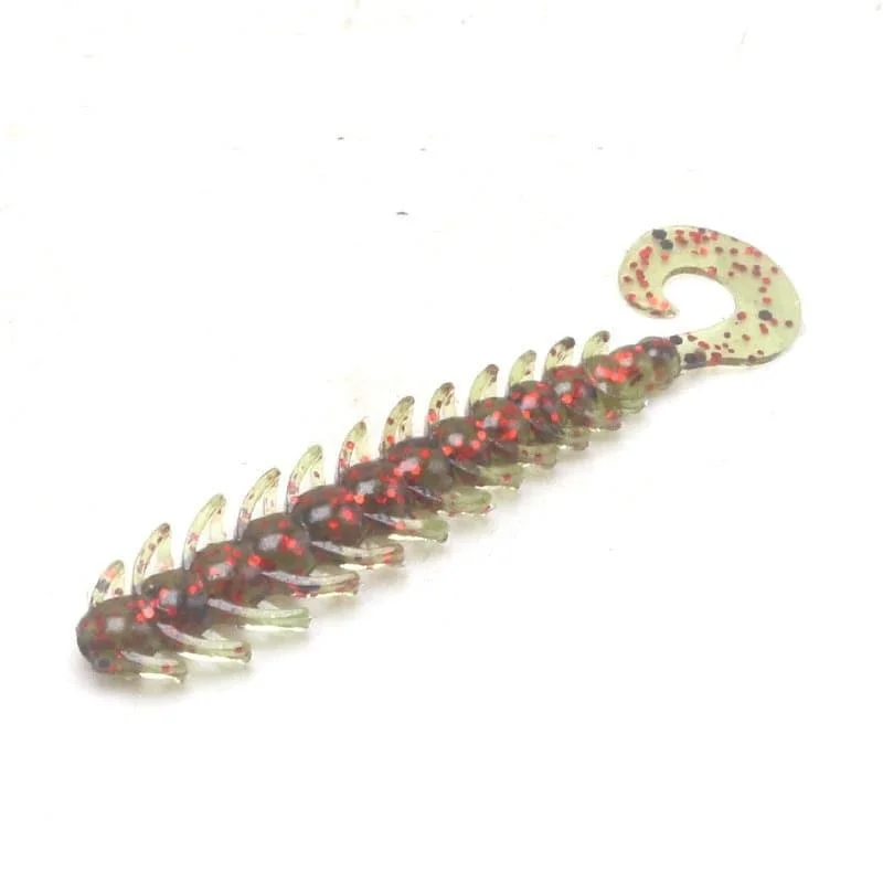 saltwater vs freshwater fishing gear Dr.Fish 15pcs Grub Tail Worms 2''