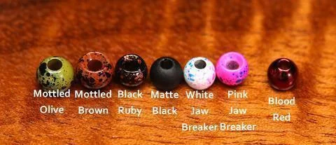 quick-change fishing snaps Hareline Mottled Dazzle Brass Bead 24 Pack