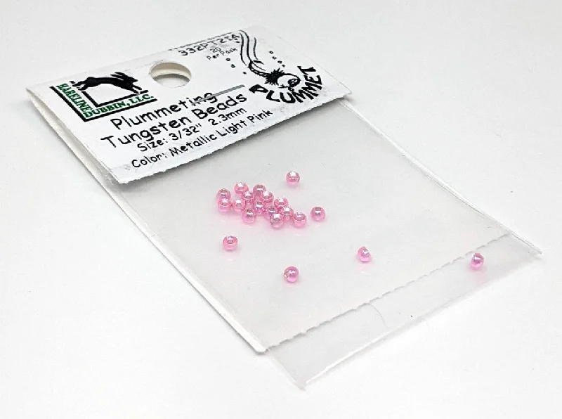 heavy-duty trolling weights Hareline Plummeting Tungsten Bead Metallic Light Pink