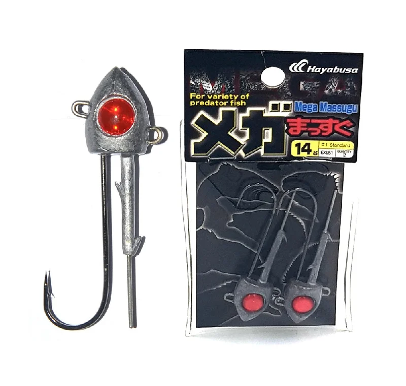 battery-powered fishing aerators Hayabusa Mega Massugu Size #1 Jig Heads