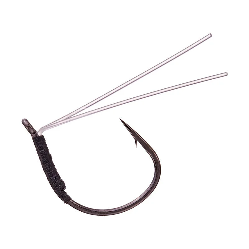 floating stickbaits for pike Hayabusa Wacky Fluoro Guard WRM201FG Fishing Hooks