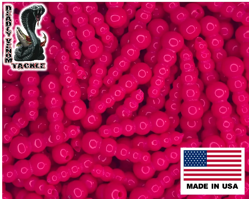 deep water jigging rods heavy-duty HOT PINK STACK BEADS 10 Pcs