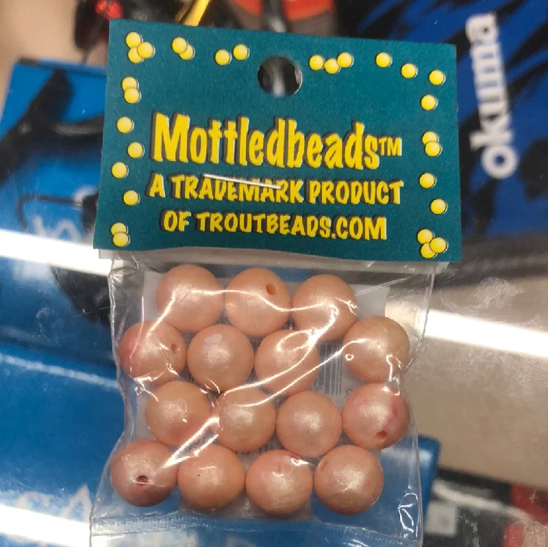 fishing tackle storage solutions Mottled Beads 10mm Apricot Pearl-15