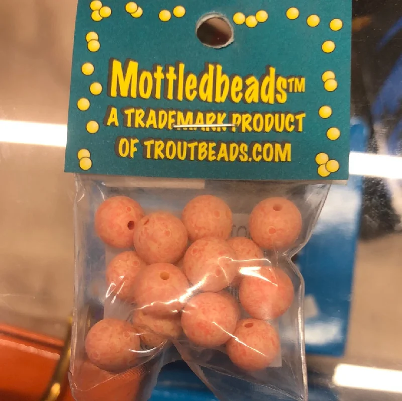 lightweight collapsible bait buckets Mottled Beads 10mm Dark Peach-15