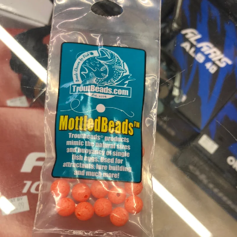 automatic hook setting devices MottledBeads 8mm Fluor Orange-30