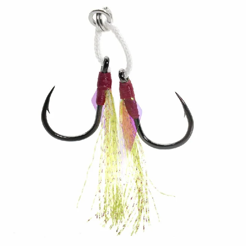 realistic fish-shaped lures Mustad Light Double Jigging Assist Rig J-ASSIST4