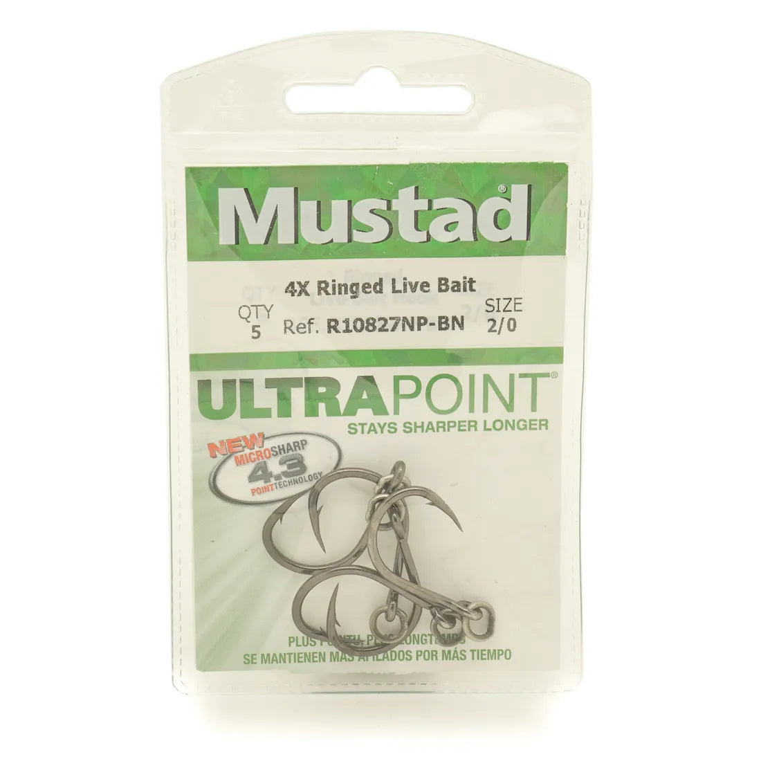 ultralight spinning reels sale Mustad Ringed Hoodlum 4X Strong Live Bait Hook R10827NP-BN