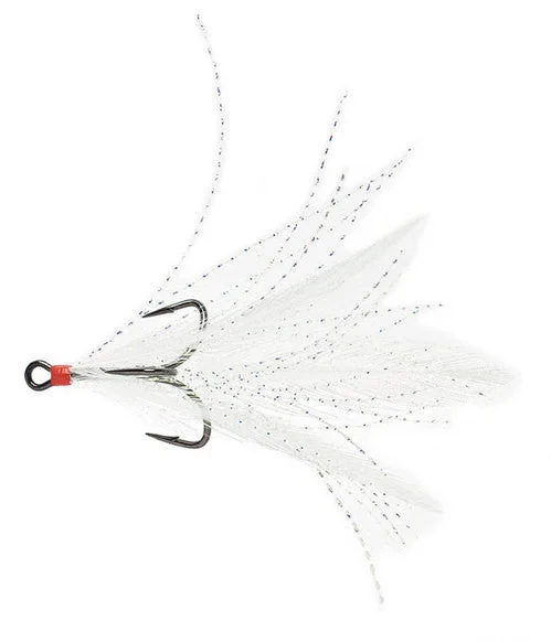 saltwater-resistant inline spinners Mustad Triple Grip Feathered Treble Hook 2pk.