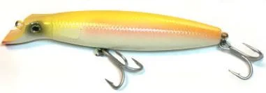 slow sinking jerkbaits Northbar BottleDarter 2.5oz YellowWhite/Pink Haze