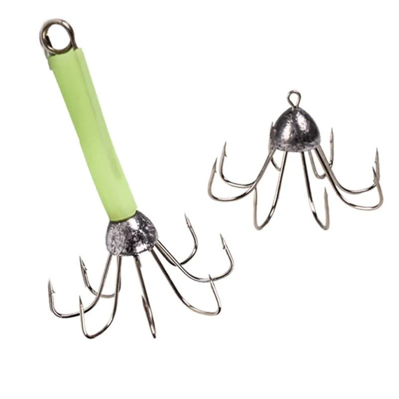 soft plastic fishing lures bulk Dr.Fish 5pcs Octagonal Hooks Luminous
