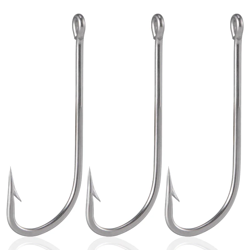 waterproof tackle trays for small gear Dr.Fish 20/50pcs O'shaughnessy Hooks 1/0 to 10/0