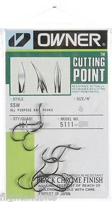 multi-functional fishing multi-tools OWNER SSW 5111 CUTTING POINT ALL PURPOSE BAIT FISHING HOOK Size # 1 # 2 multi-functional fishing multi-tools OWNER SSW 5111 CUTTING POINT ALL PURPOSE BAIT FISHING HOOK Size # 1 # 2