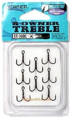 collapsible live bait buckets OWNER ST36 BC TREBLE HOOK - VARIOUS SIZES