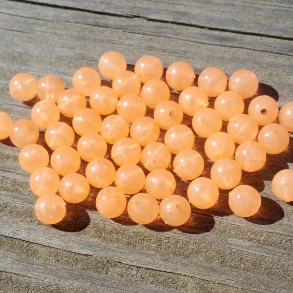 best soft plastic lures for bass Purple Taco 8mm Beads Orange Glow 255