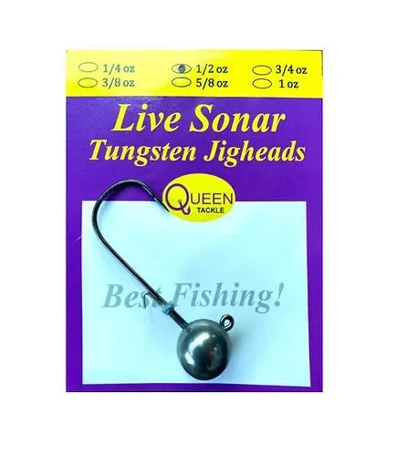 floating stickbaits for pike Queen Tackle Live Sonar Tungsten Jigheads (2,3 or 4 Pk)