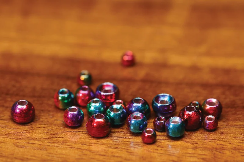tungsten drop shot weights Hareline Rainbow Hued Plummeting Tungsten Beads