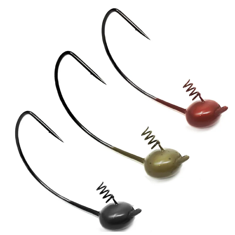 swimbait hooks with screw lock Reaction Tackle Tungsten Shaky Head Jigs 5-Pack