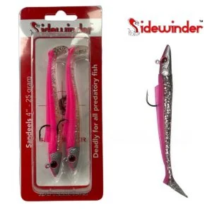 Ugly Stik fishing rods best deals Sidewinder Rattleback Jig Head Sandeels Pink Punk 4" 25g (2 Pack) Ugly Stik fishing rods best deals Sidewinder Rattleback Jig Head Sandeels Pink Punk 4" 25g (2 Pack)