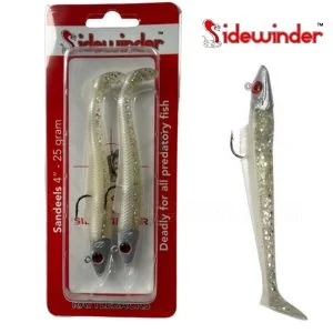 Rapala crankbaits for bass Sidewinder Rattleback Jig Head Sandeels White Glitter 4" 25g (2 Pack) Rapala crankbaits for bass Sidewinder Rattleback Jig Head Sandeels White Glitter 4" 25g (2 Pack)