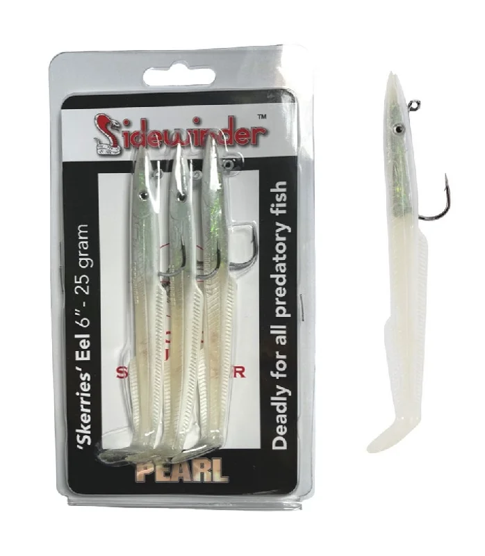 best fishing spots near me Sidewinder Skerries 6" 25g Pearl Pack Of 3 Fishing Lures