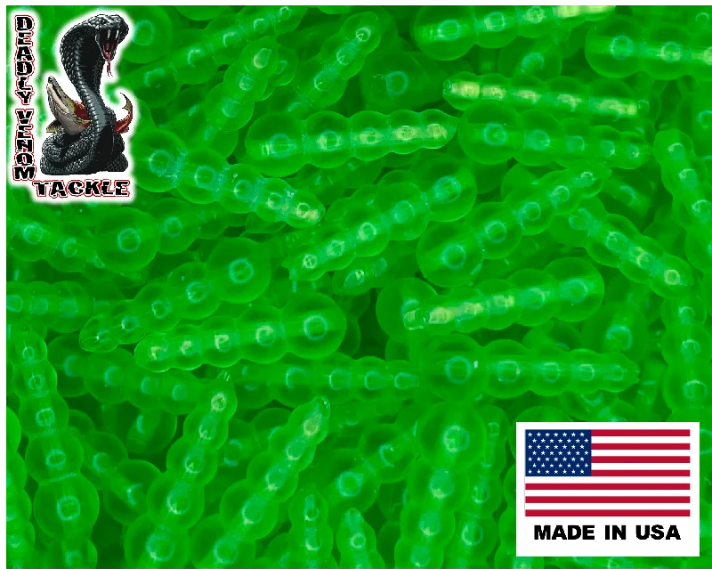 waterproof fishing tackle waist packs CHARTREUSE STACK BEADS 10 Pcs