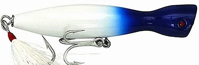 kids fishing tackle sets Super Strike Little Neck Popper  2-3/4oz Blue/White head