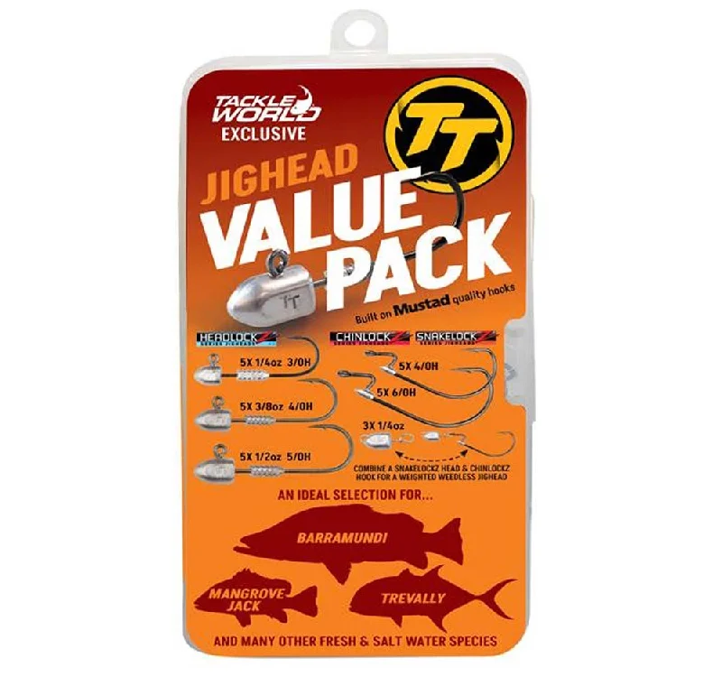 ice fishing sonar fish finder Tackle World TT Jig Head Value Pack - Northern