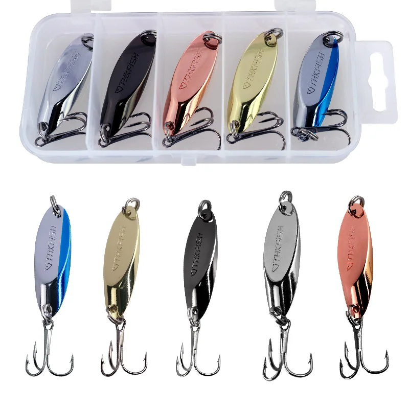 compact fly fishing travel kits THKFISH 5pcs Fishing Spoons Lures for Trout Pike Bass Crappie Walleye compact fly fishing travel kits THKFISH 5pcs Fishing Spoons Lures for Trout Pike Bass Crappie Walleye