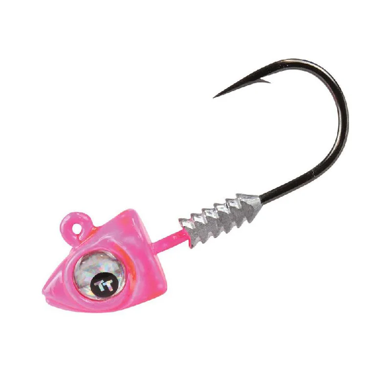 spinning reels with smooth drag TT Big EyeZ Jig Heads Pink Silver EyeZ