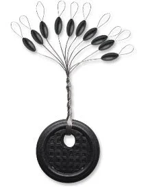 heavy-duty leader wire for sharks VMC Sinker Stops Black Small