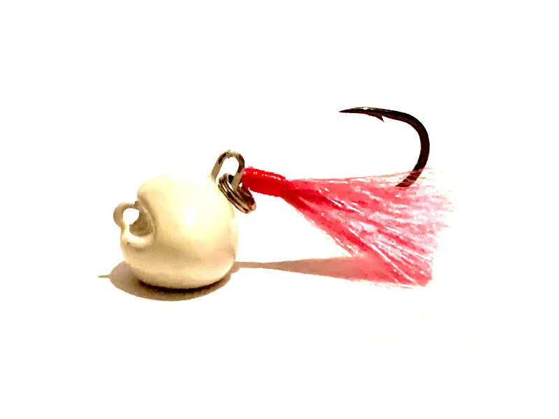 high-quality treble hooks bulk White / Pink Swinging Pompano Jigger Fleas